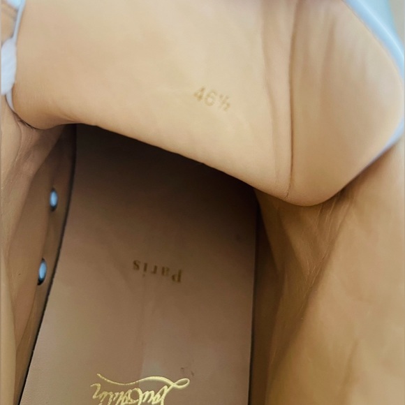 Christian Louboutin Men's White Louis Sp Strass High-top Sneakers 43 1/2 - Picture 12 of 15